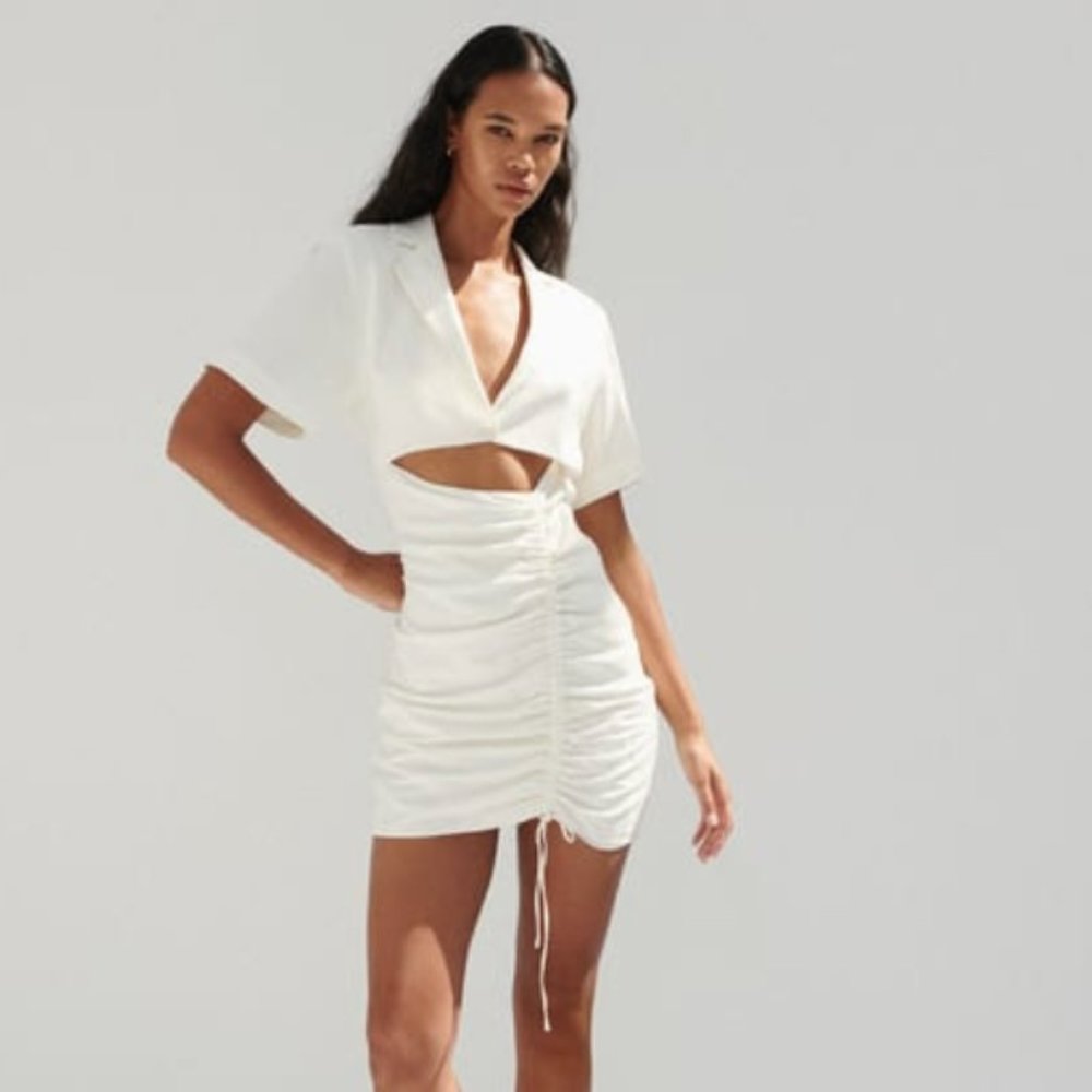 Zara Cut Out Mini Dress with Collar